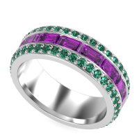 8mm Men's Emerald Cut Band