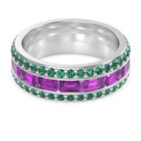 8mm Men's Emerald Cut Band