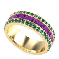 8mm Men's Emerald Cut Band
