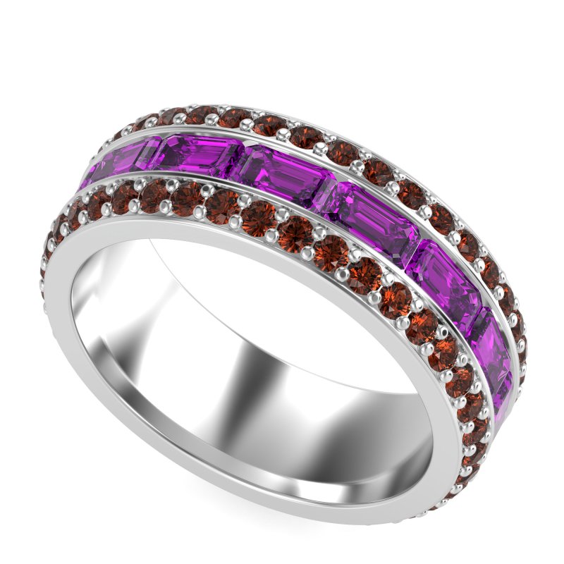 8mm Men's Emerald Cut Band