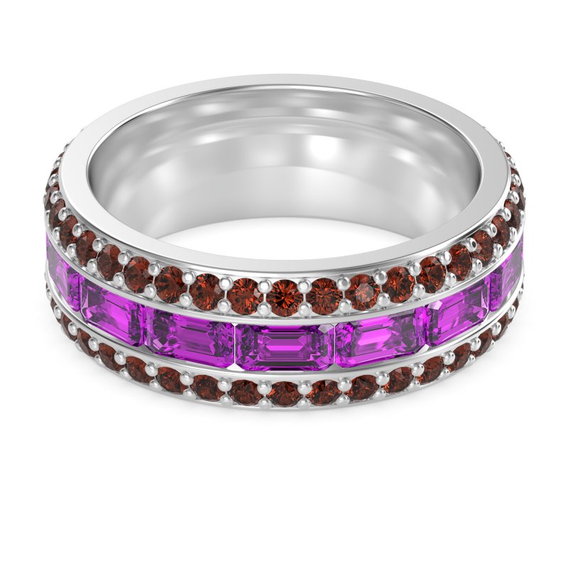 8mm Men's Emerald Cut Band