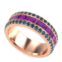 8mm Men's Emerald Cut Band