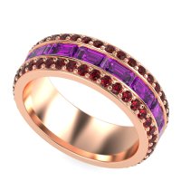 8mm Men's Emerald Cut Band