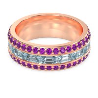 8mm Men's Emerald Cut Band