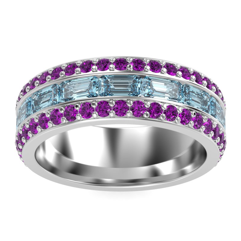 8mm Men's Emerald Cut Band