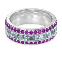 8mm Men's Emerald Cut Band