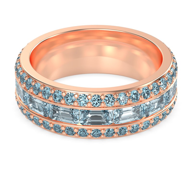 8mm Men's Emerald Cut Band
