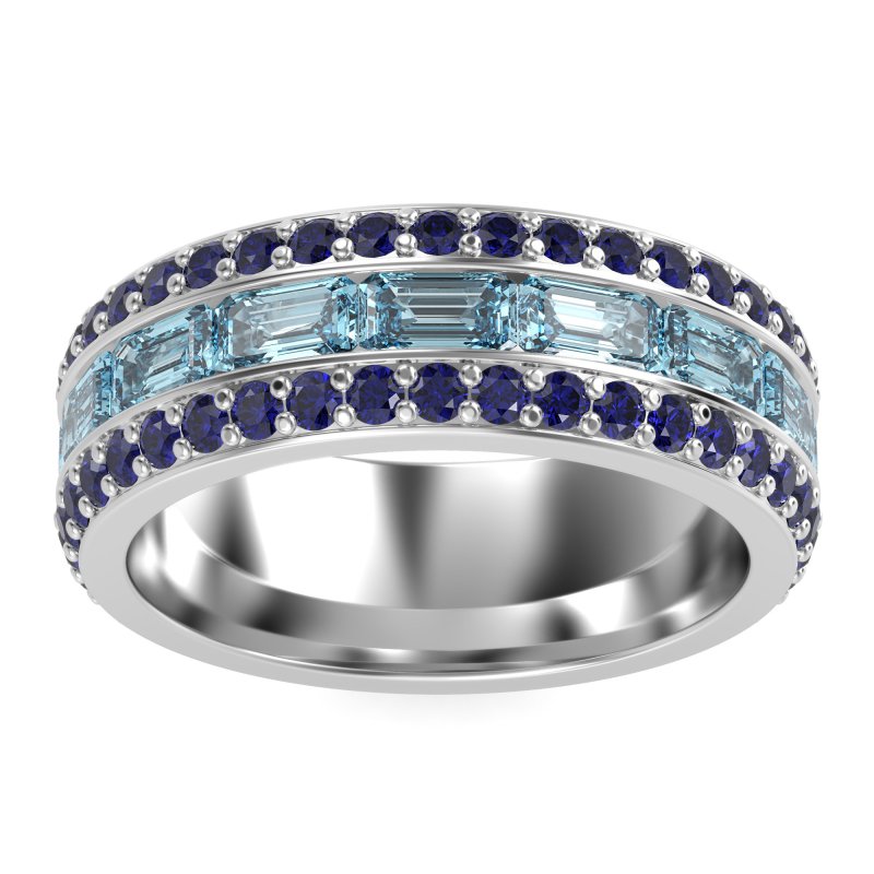 8mm Men's Emerald Cut Band