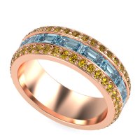 8mm Men's Emerald Cut Band