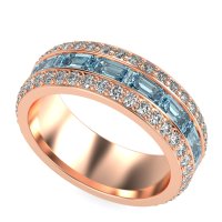 8mm Men's Emerald Cut Band