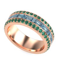 8mm Men's Emerald Cut Band