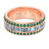 8mm Men's Emerald Cut Band