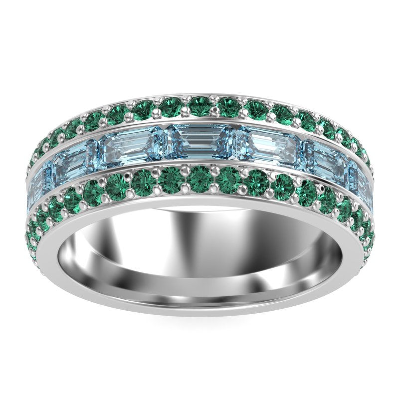 8mm Men's Emerald Cut Band