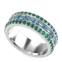 8mm Men's Emerald Cut Band