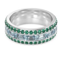 8mm Men's Emerald Cut Band