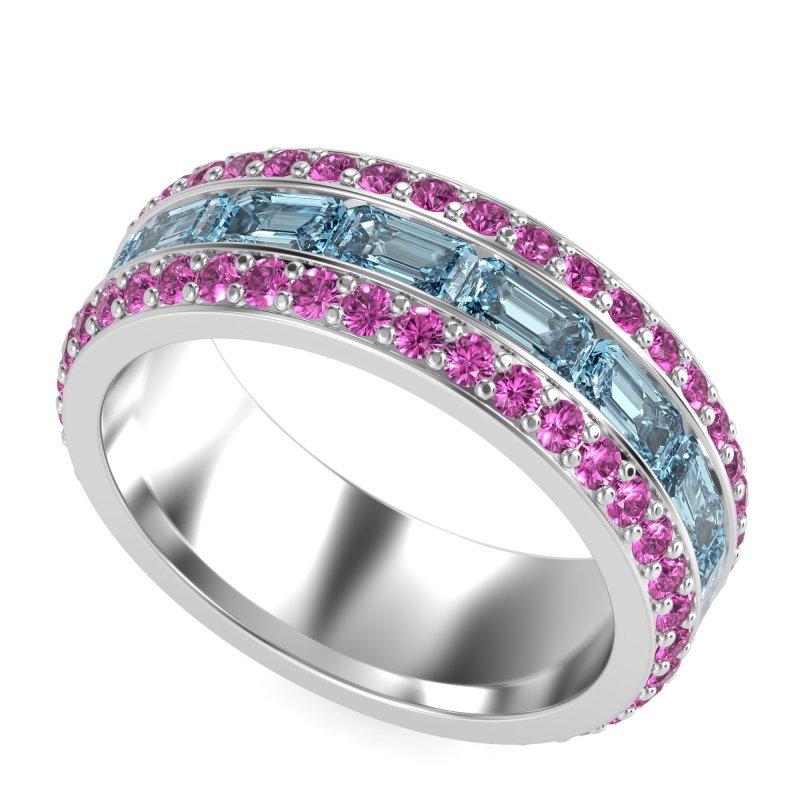 8mm Men's Emerald Cut Band
