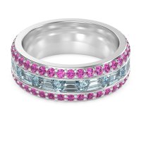 8mm Men's Emerald Cut Band