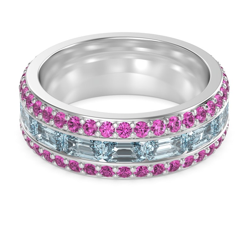 8mm Men's Emerald Cut Band