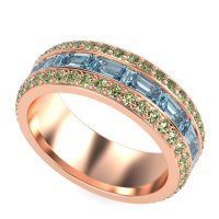 8mm Men's Emerald Cut Band