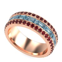8mm Men's Emerald Cut Band