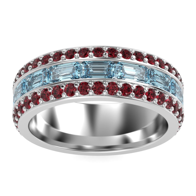 8mm Men's Emerald Cut Band