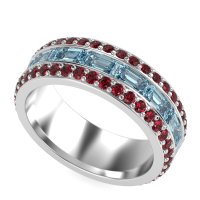 8mm Men's Emerald Cut Band