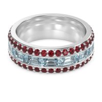 8mm Men's Emerald Cut Band