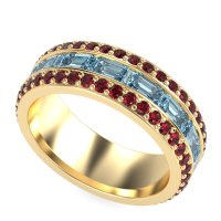 8mm Men's Emerald Cut Band