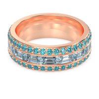 8mm Men's Emerald Cut Band
