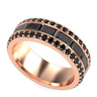 8mm Men's Emerald Cut Band