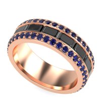 8mm Men's Emerald Cut Band