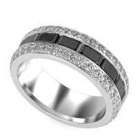 8mm Men's Emerald Cut Band