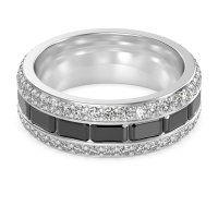 8mm Men's Emerald Cut Band