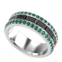 8mm Men's Emerald Cut Band