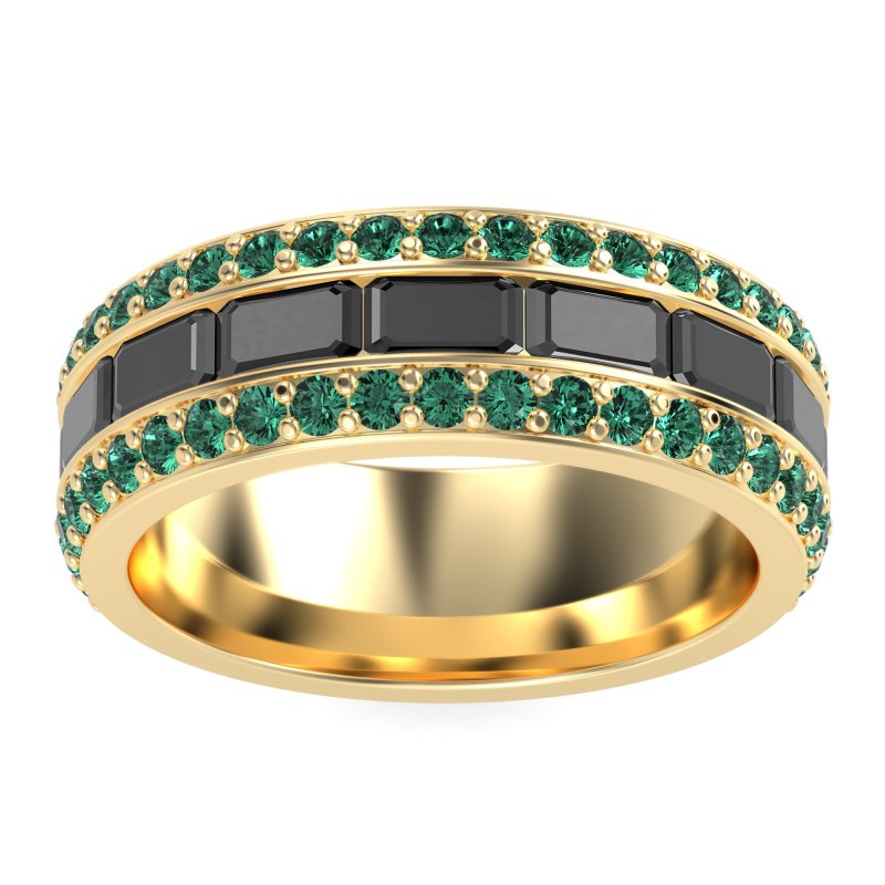 8mm Men's Emerald Cut Band
