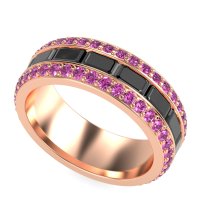 8mm Men's Emerald Cut Band