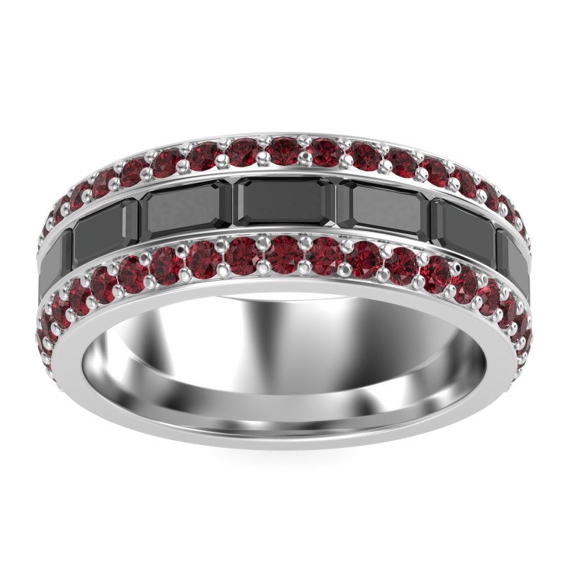 8mm Men's Emerald Cut Band