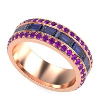 8mm Men's Emerald Cut Band