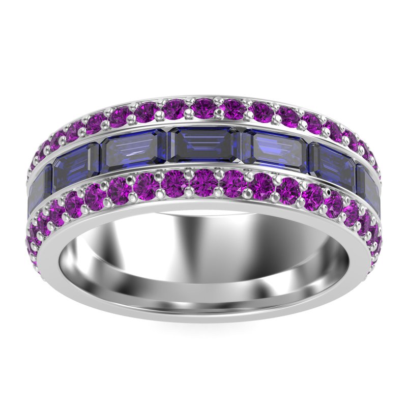 8mm Men's Emerald Cut Band