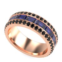 8mm Men's Emerald Cut Band