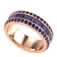 8mm Men's Emerald Cut Band