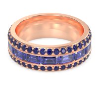 8mm Men's Emerald Cut Band