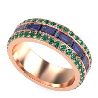 8mm Men's Emerald Cut Band