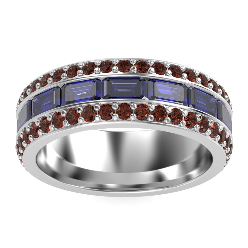 8mm Men's Emerald Cut Band