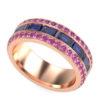 8mm Men's Emerald Cut Band