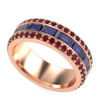 8mm Men's Emerald Cut Band