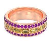 8mm Men's Emerald Cut Band