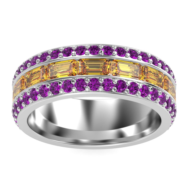 8mm Men's Emerald Cut Band