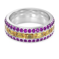 8mm Men's Emerald Cut Band