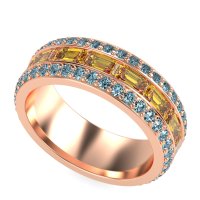 8mm Men's Emerald Cut Band